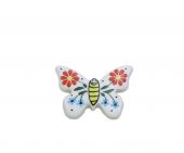 butterfly with magnet - Polish pottery